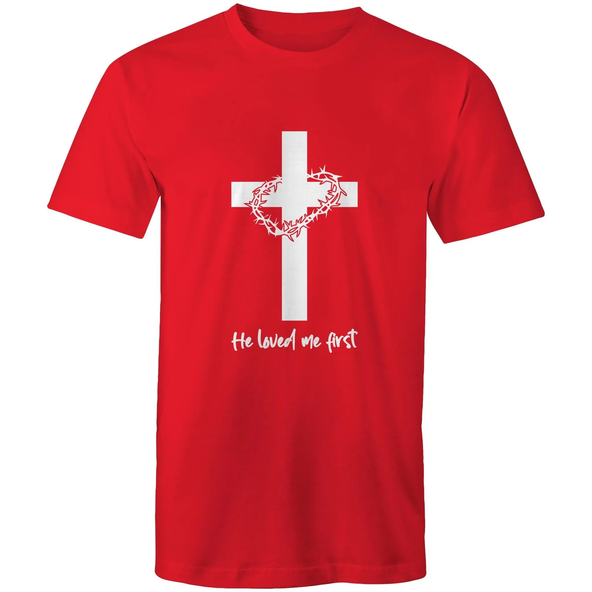 Jesus Christ Loved Me First Men's T-Shirt