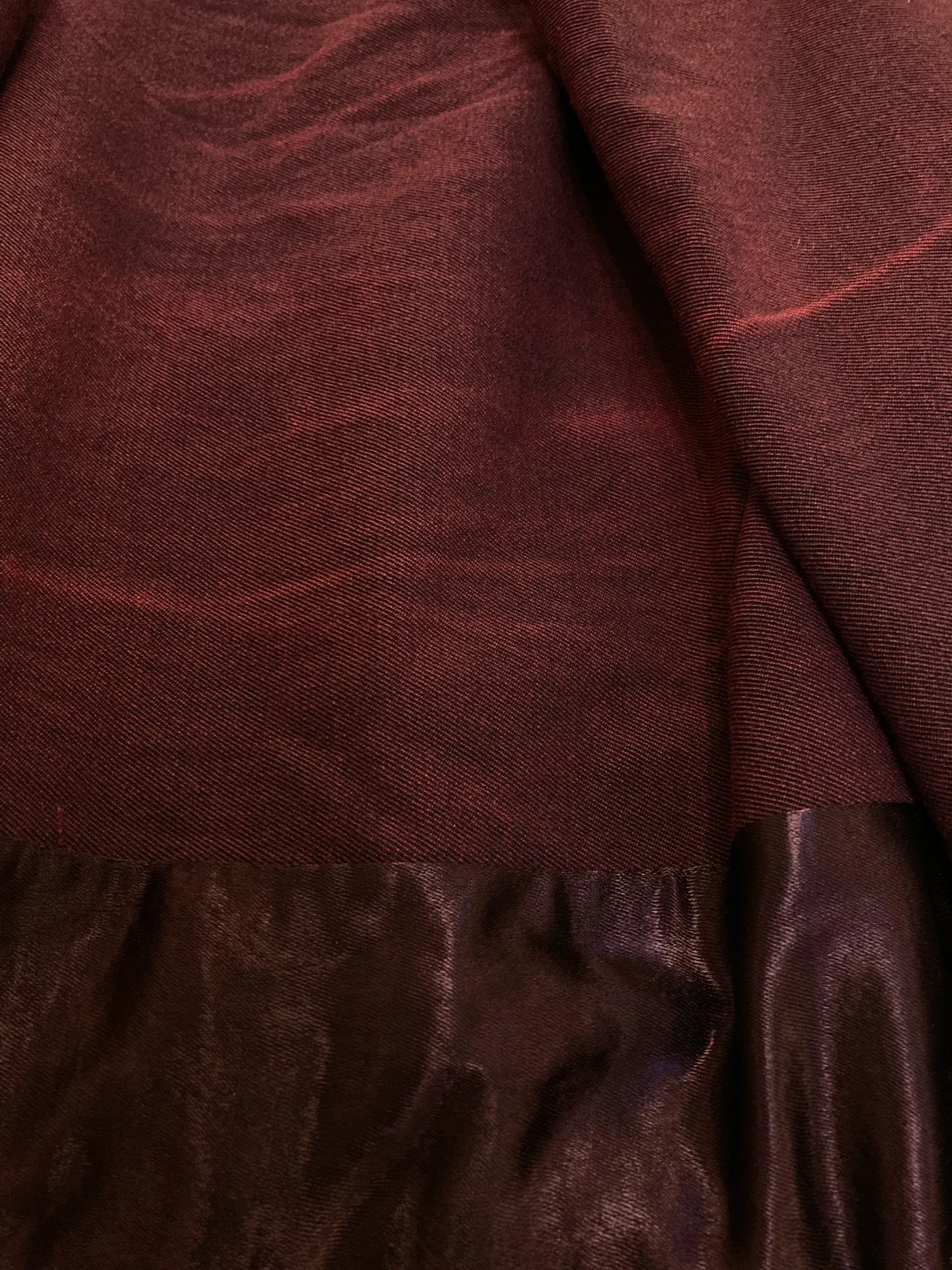 Junya Watanabe Comme des Garcons AW1996 brown wool satin panel cocoon dress