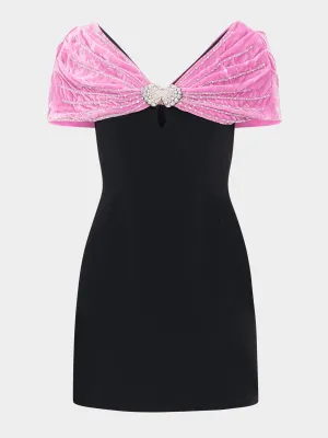 Kaila Mini Dress in Black Peony