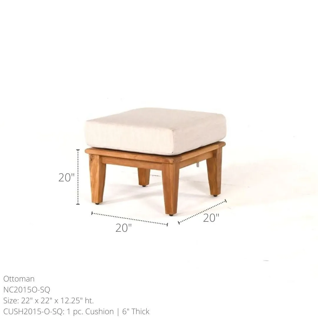 Laguna Teak Square Ottoman