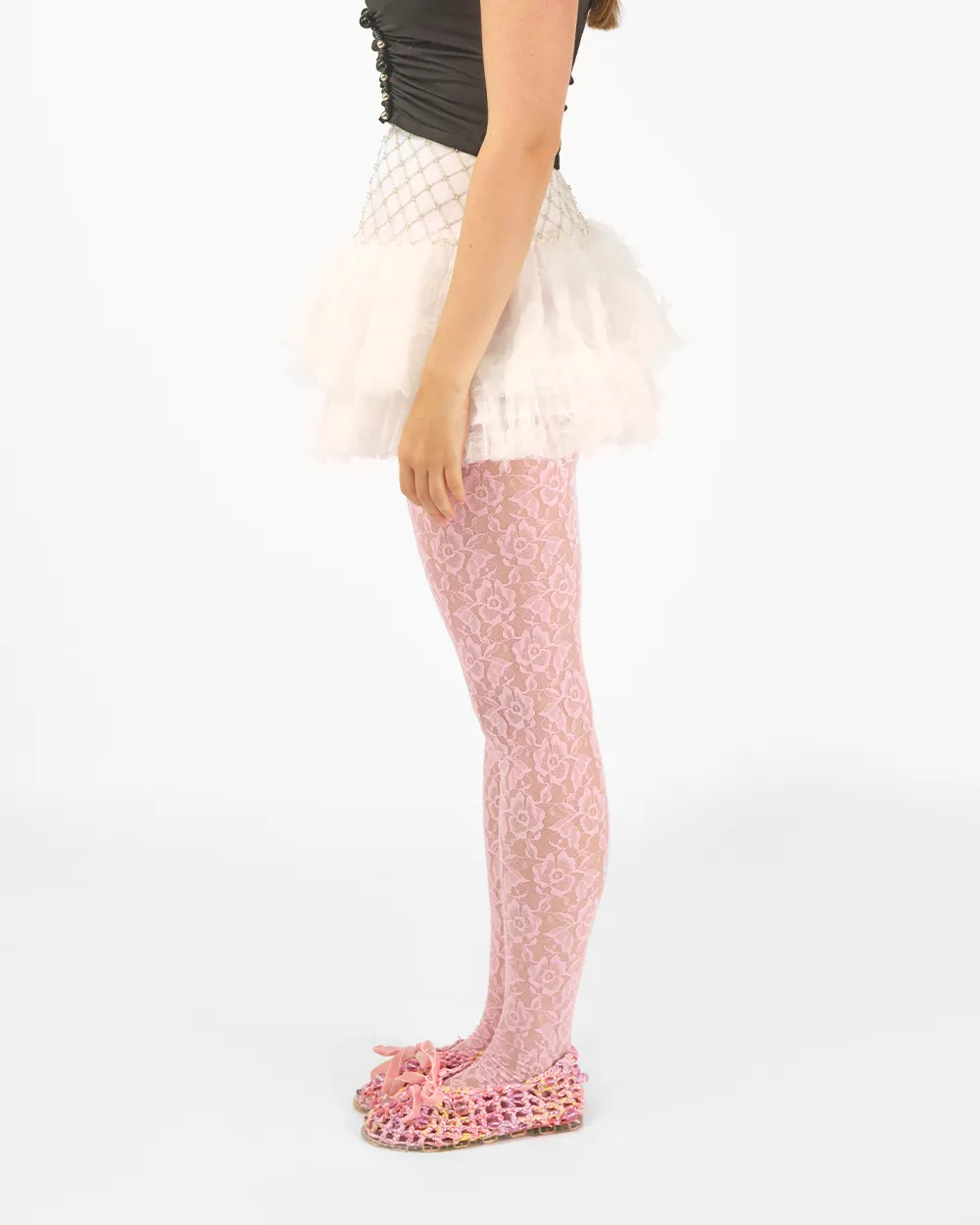 LASER-CUT PEPLUM SKIRT