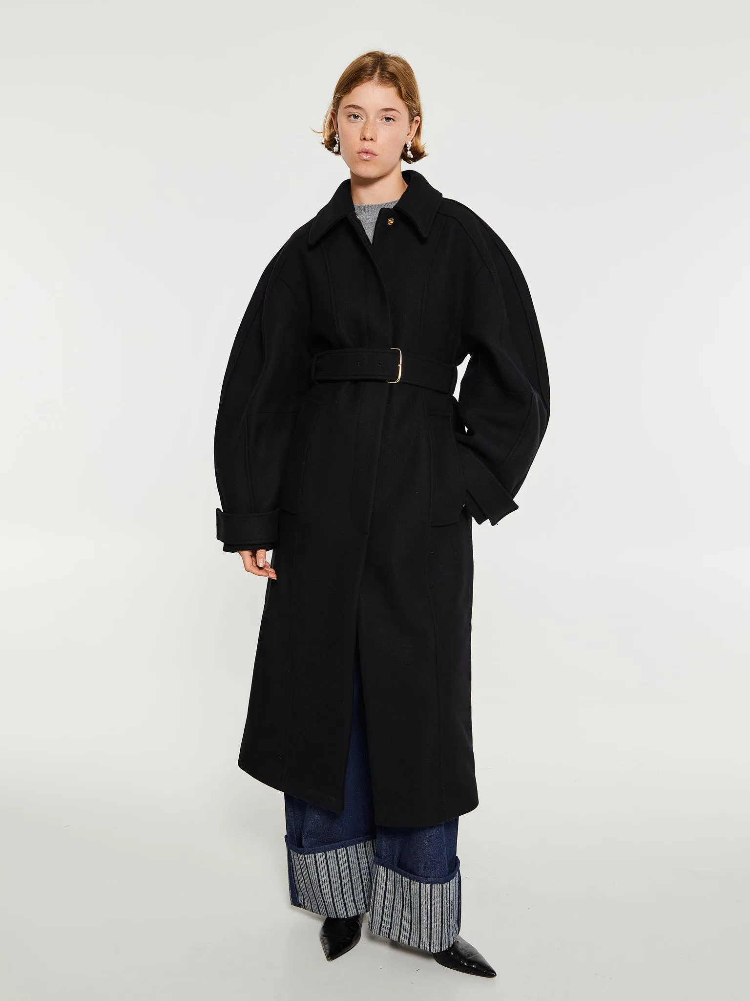 Le Manteau Bari Coat in Black
