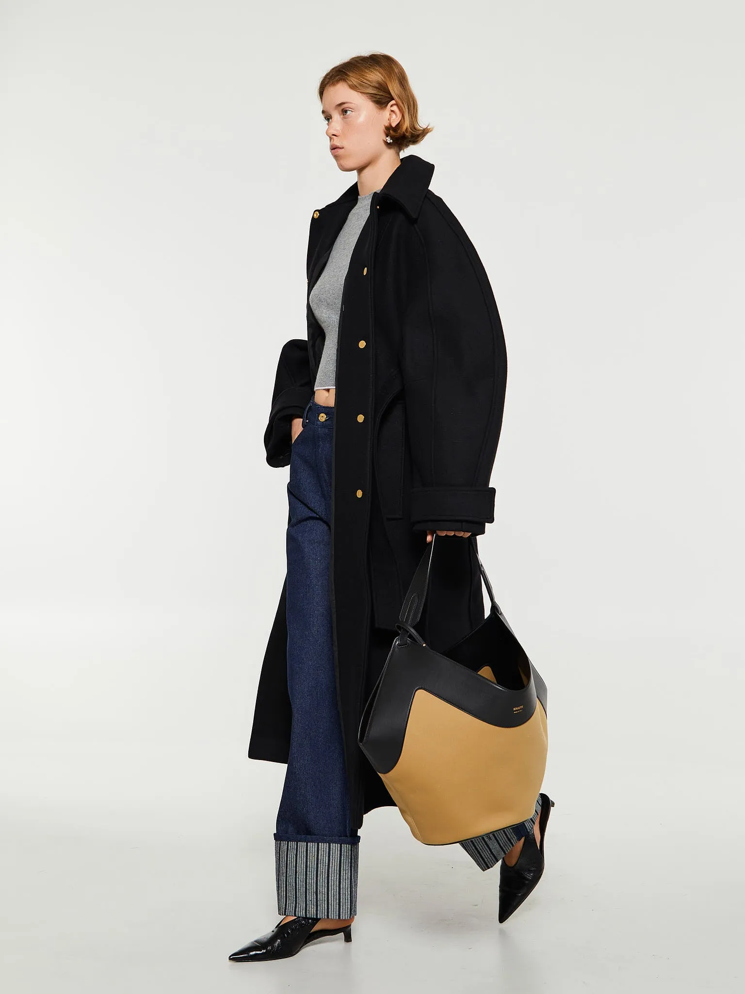 Le Manteau Bari Coat in Black