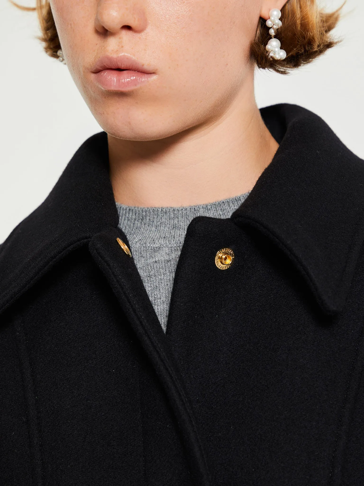 Le Manteau Bari Coat in Black