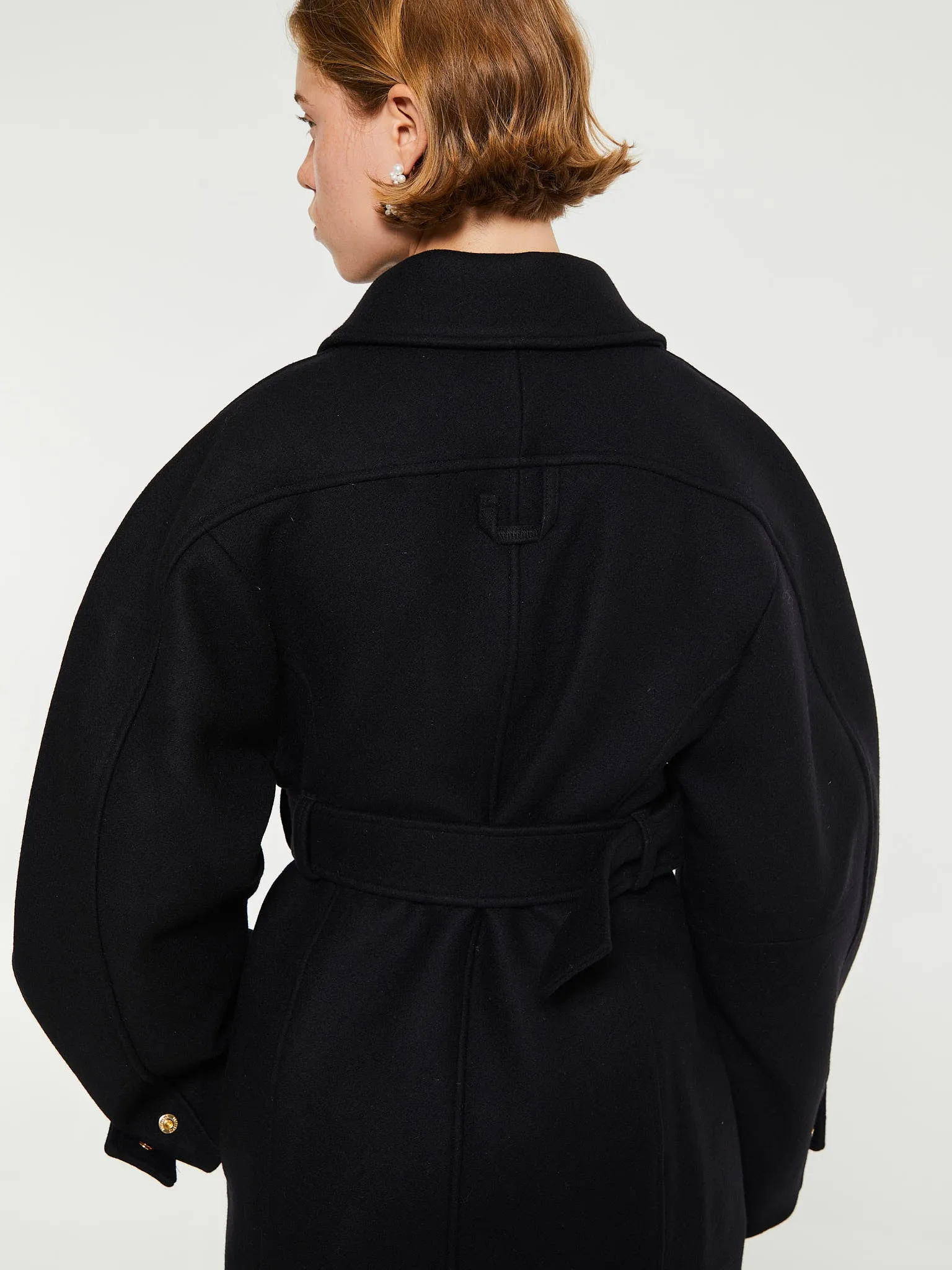 Le Manteau Bari Coat in Black
