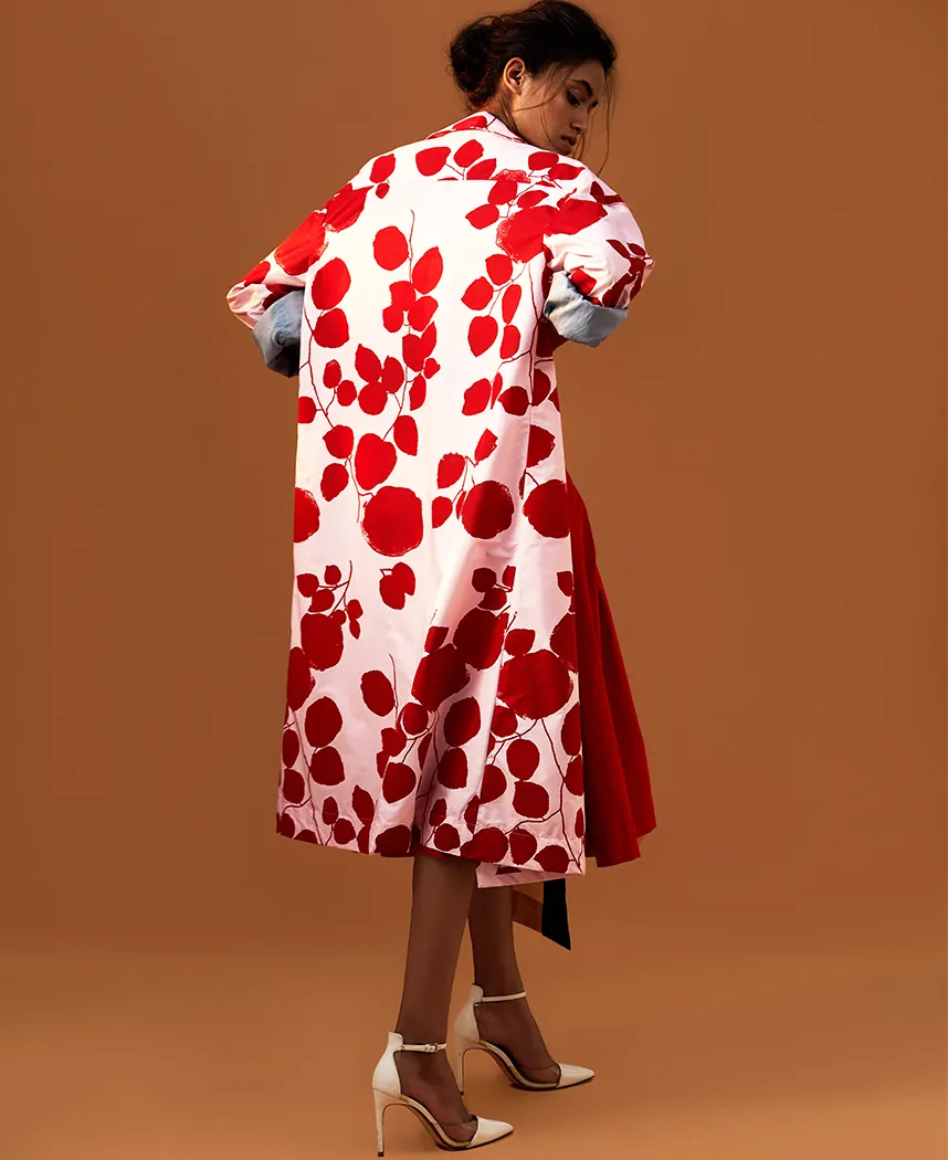 Leaf Print Trench