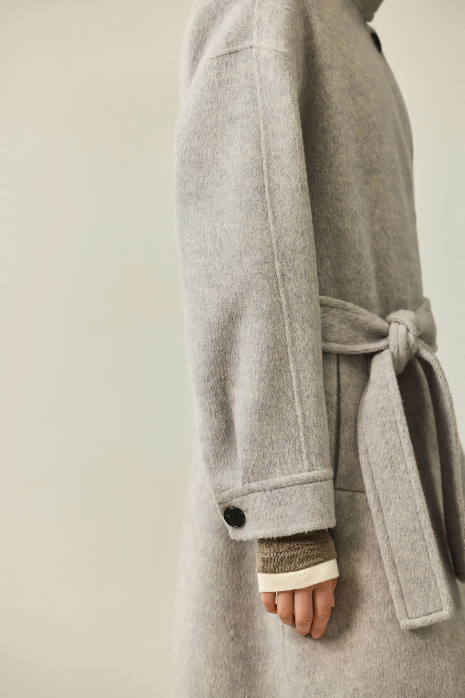 LILY Premium Lambswool Camel Double-Faced Coat