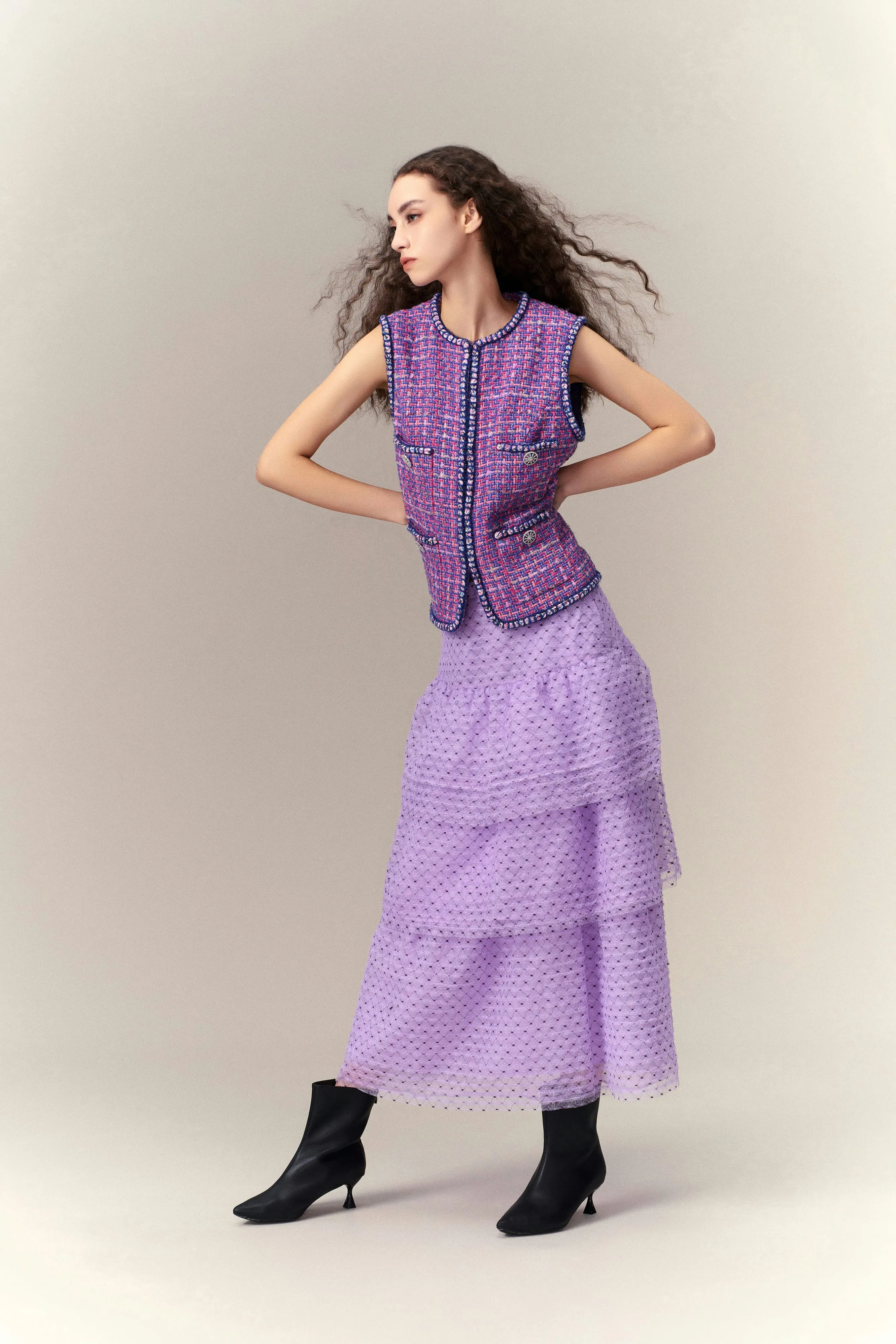 Lithe Lilac Layered Skirt
