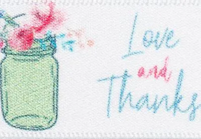 Love and Thanks Ribbon cut to 80CM (24 pieces)