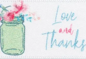 Love and Thanks Ribbon cut to 80CM (24 pieces)