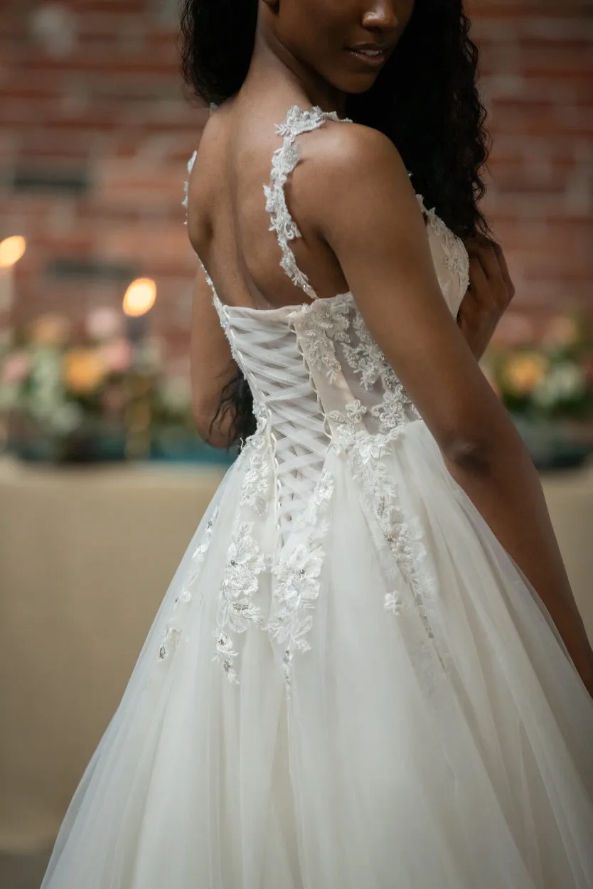 Luxe Boheme White Tulle Couture Gown