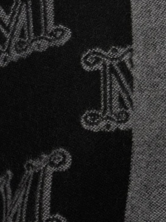 Max Mara   Frine logo jacquard wool cape 