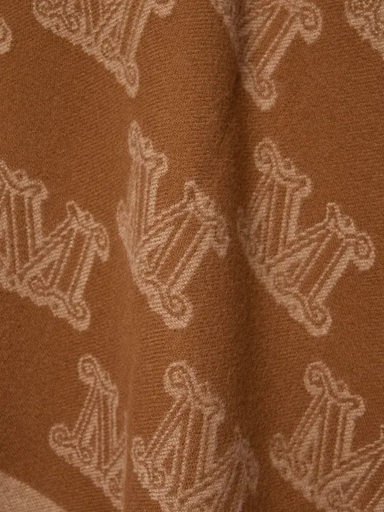 Max Mara   Frine logo jacquard wool cape 