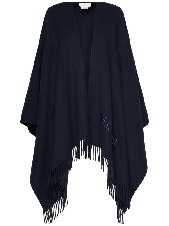 Max Mara   Martora wool blend cape 