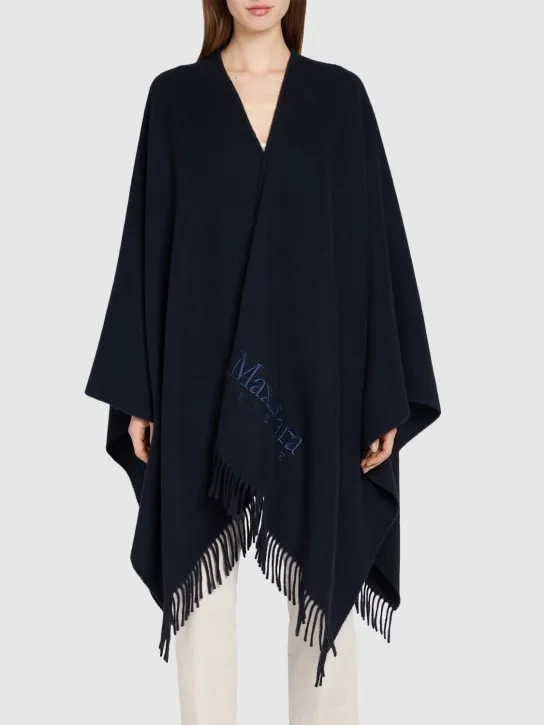 Max Mara   Martora wool blend cape 