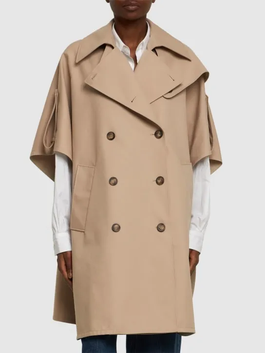 Max Mara   Pernice 3/4 sleeves cotton cape 