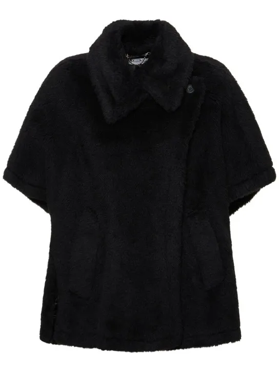 Max Mara   Tebe1 alpaca &amp; wool teddy cape 