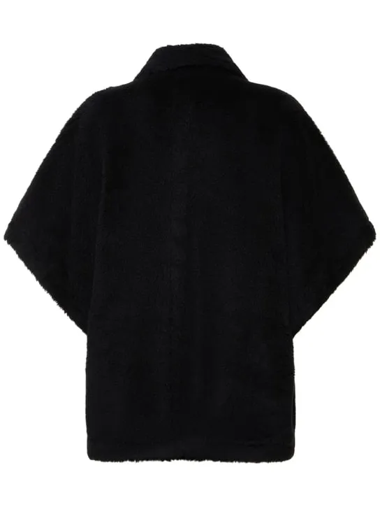 Max Mara   Tebe1 alpaca &amp; wool teddy cape 