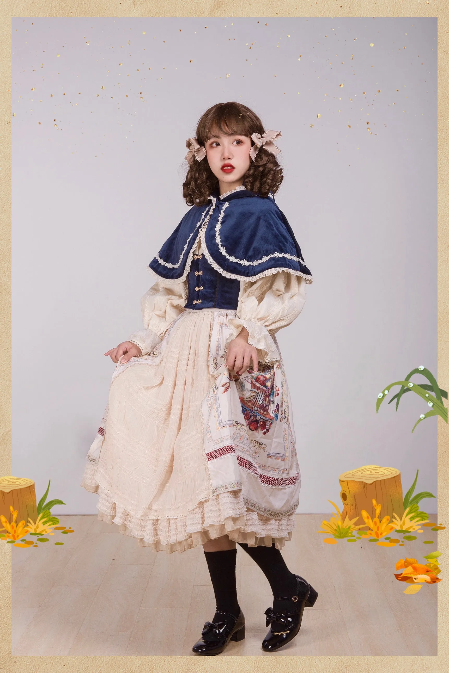 Miss Point~Praise of Abundance~Bavarian Style Lolita Velvet Hooded Cape
