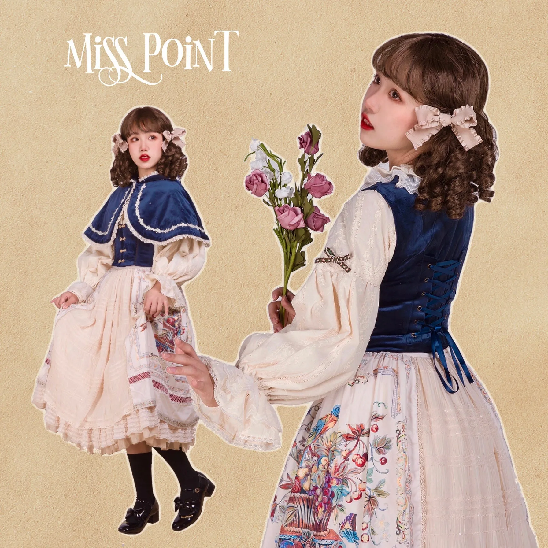 Miss Point~Praise of Abundance~Bavarian Style Lolita Velvet Hooded Cape