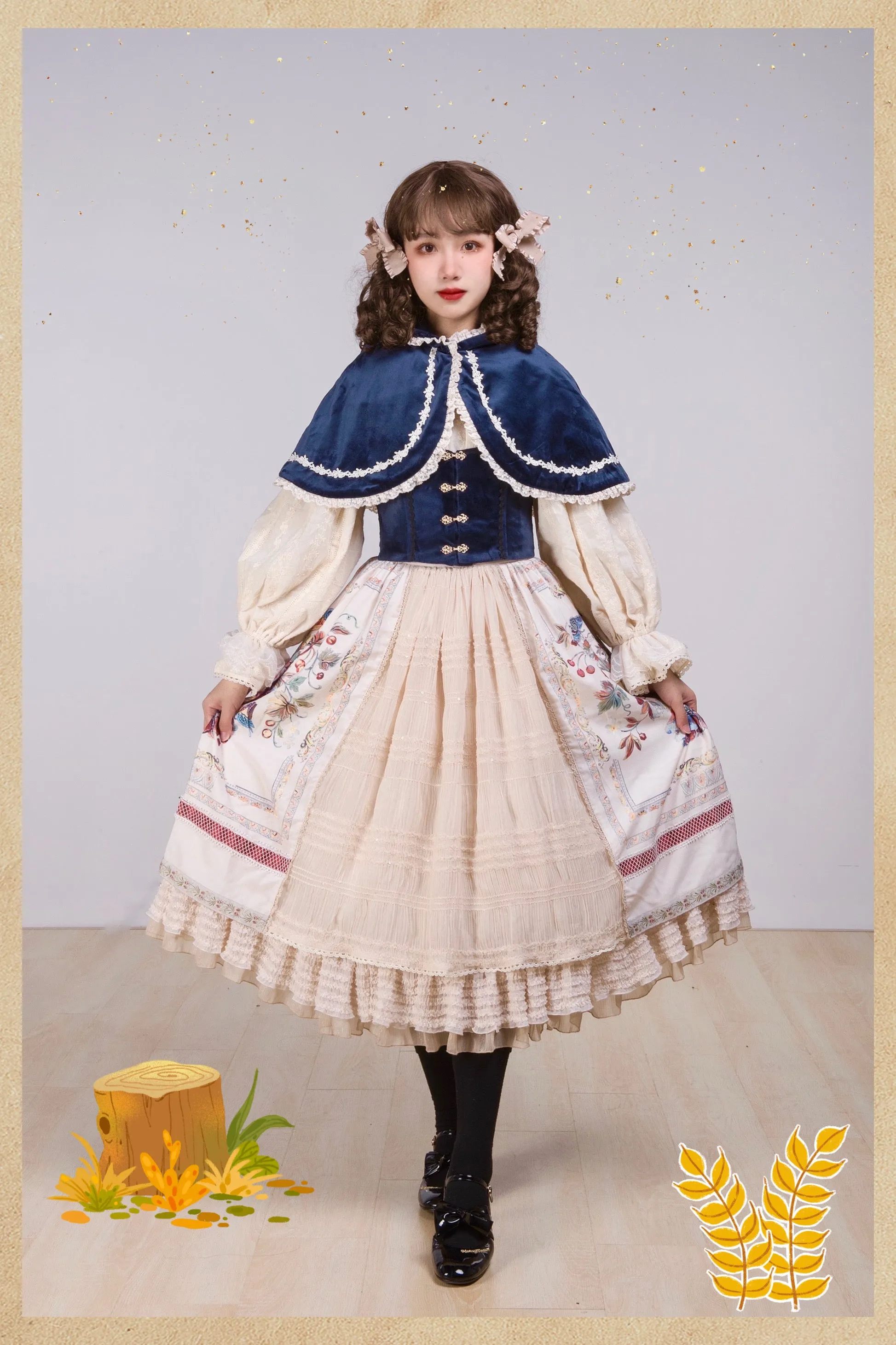 Miss Point~Praise of Abundance~Bavarian Style Lolita Velvet Hooded Cape