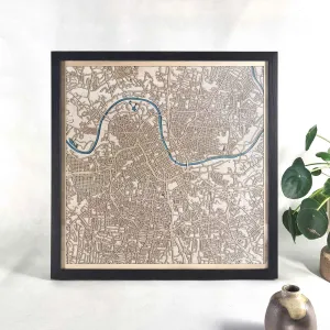 Nashville Wooden Map