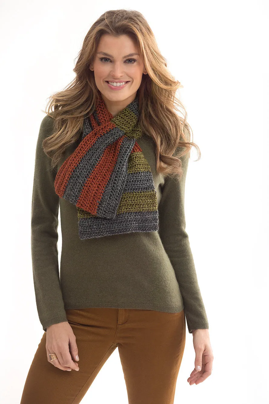 Neck's Best Thing Color Blocks Scarf (Crochet)