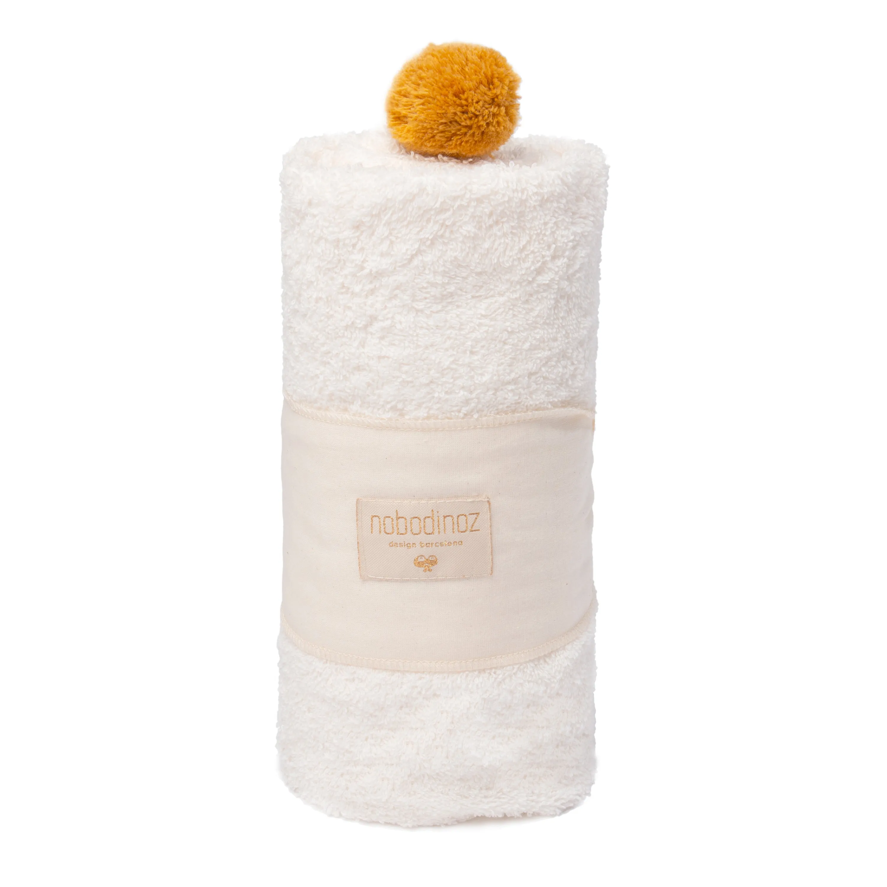 nobodinoz Cute Baby Bath Cape Natural