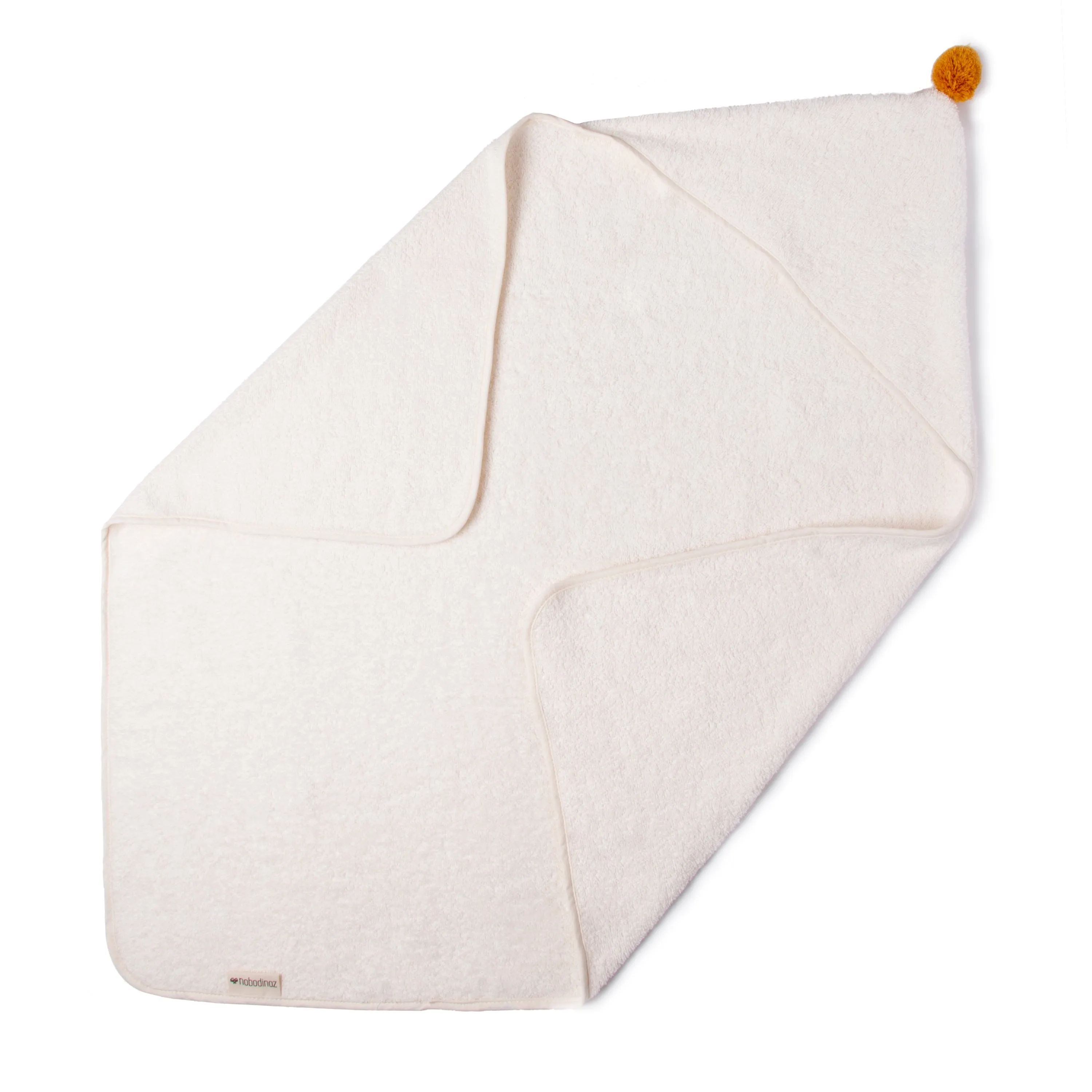 nobodinoz Cute Baby Bath Cape Natural
