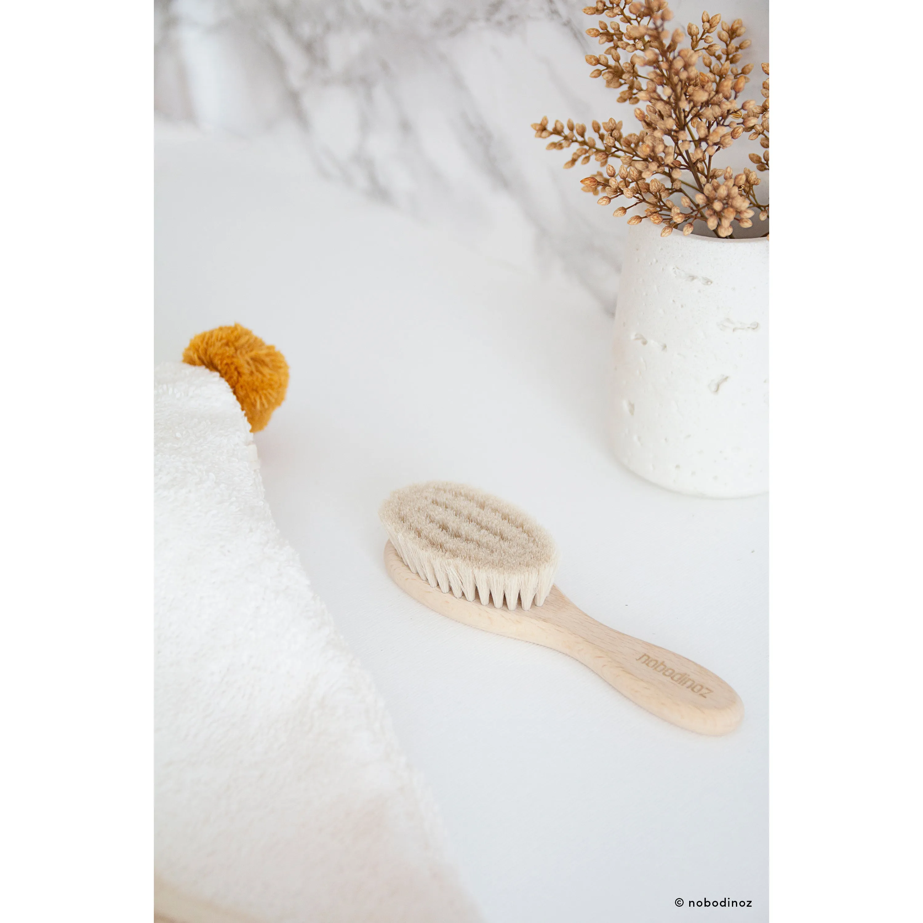 nobodinoz Cute Baby Bath Cape Natural