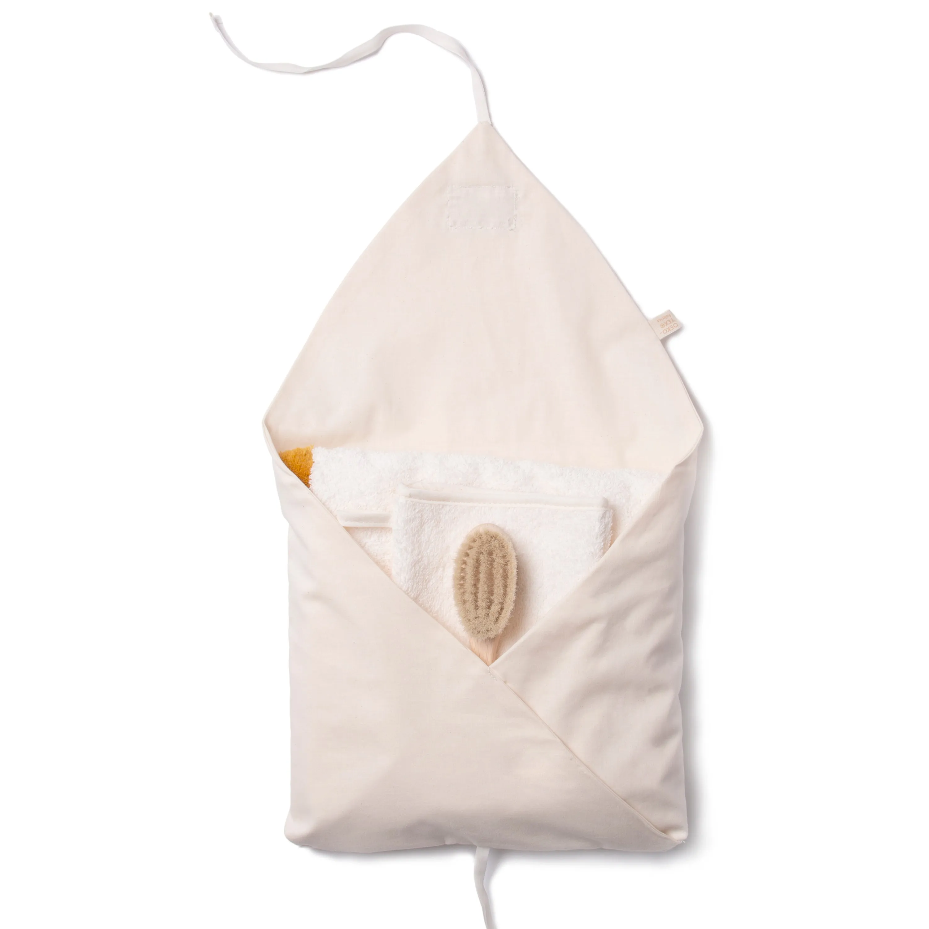 nobodinoz Cute Baby Bath Cape Natural