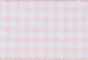 Pink Gingham Ribbon cut to 80CM (24 pieces)