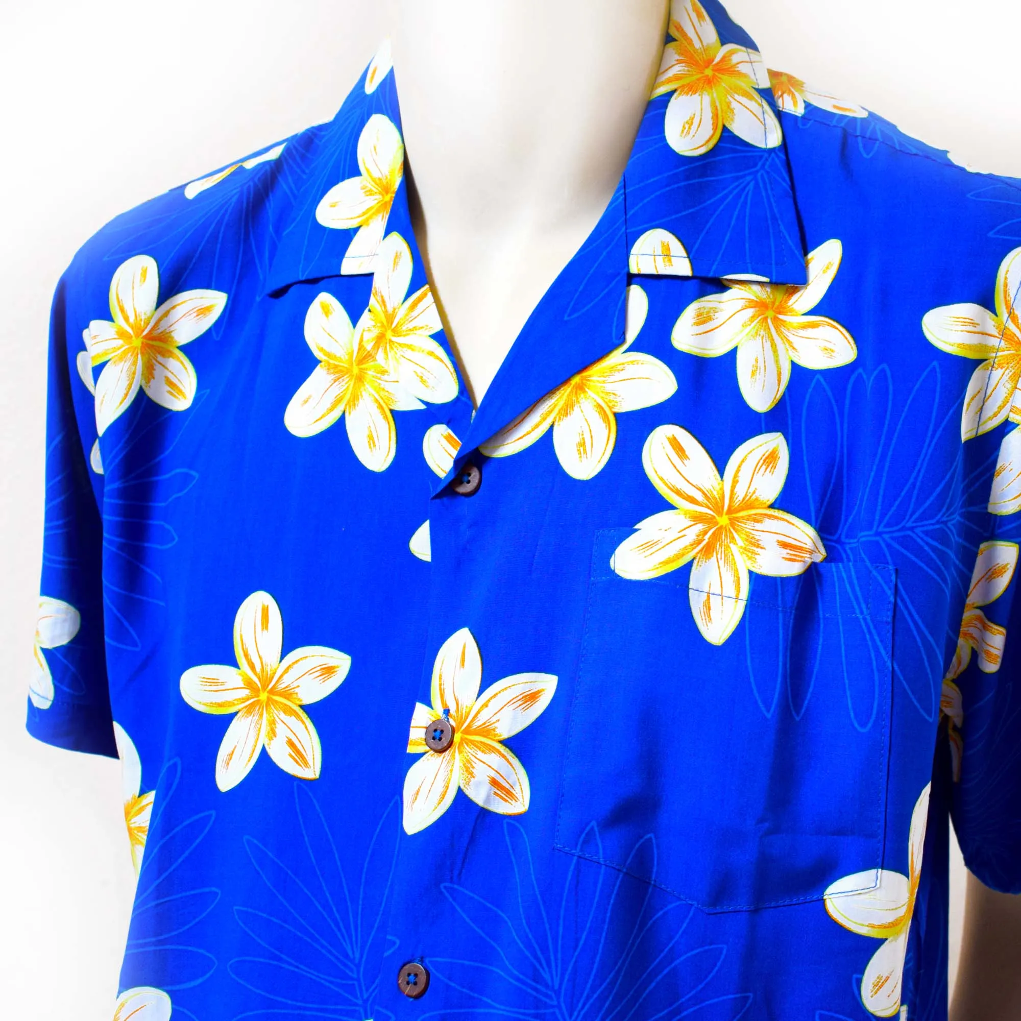 Plumeria Men's Aloha Shirt (Rayon)