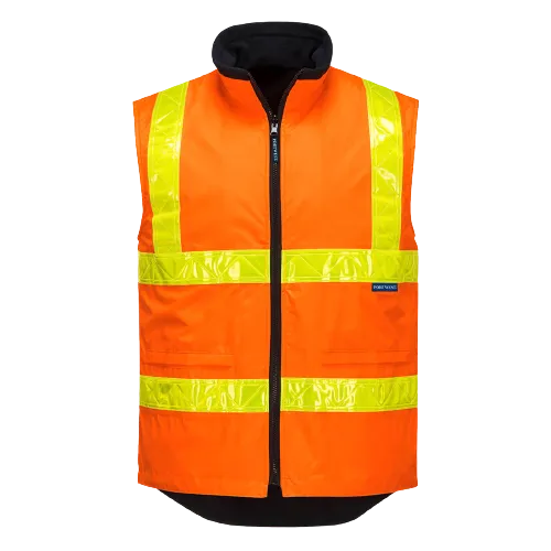 Portwest Polar Fleece Vest with Micro Prism Tape Reflective Safety MY214