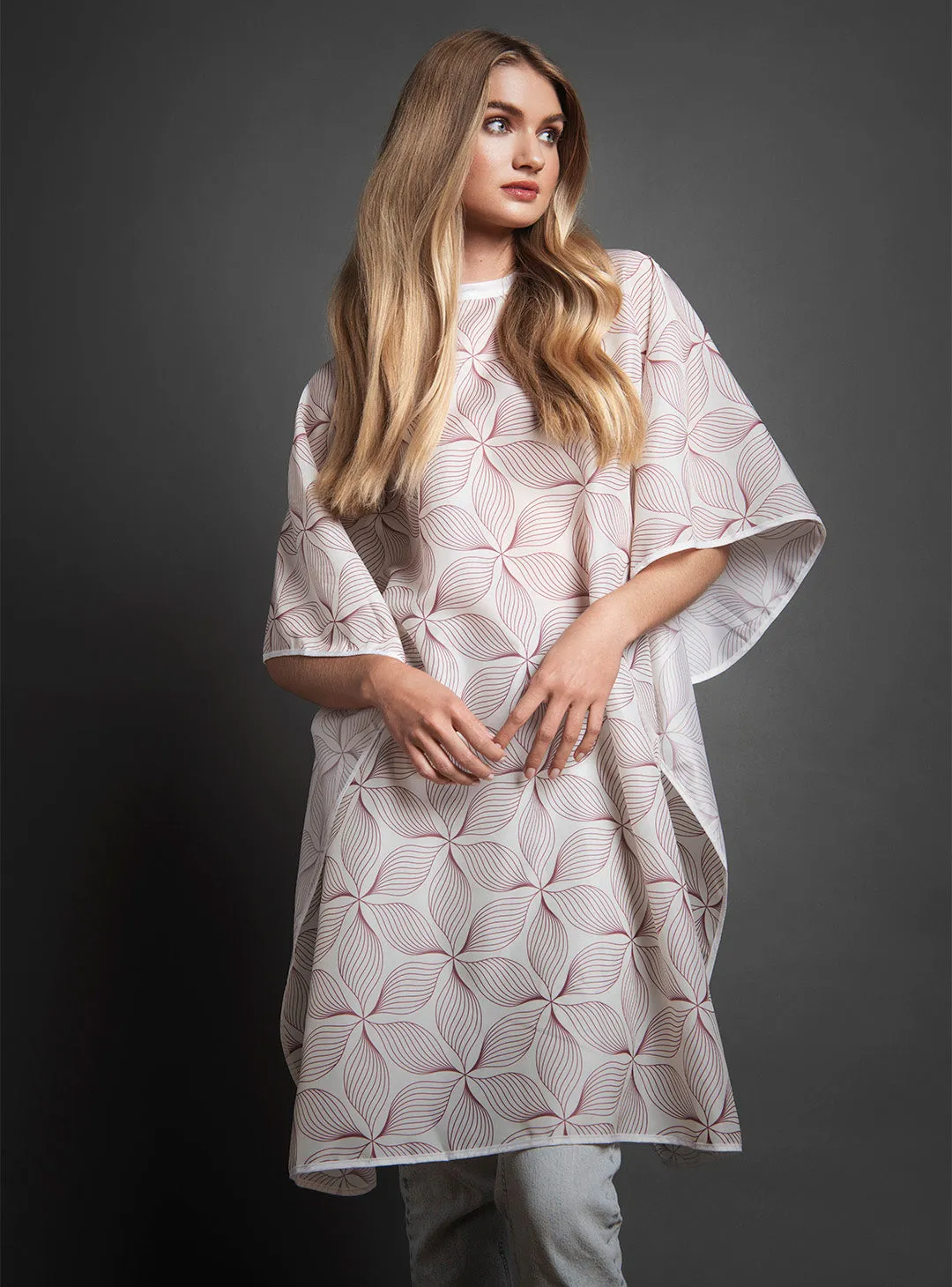Premium Client Hairstyling Cape - Petals Print