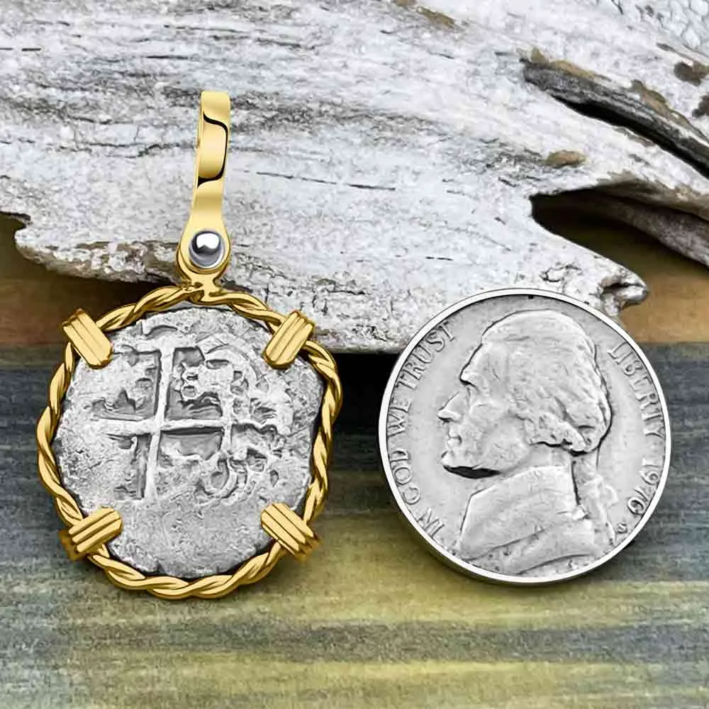 Princess Louisa Shipwreck 1733 1 Reale Piece of Eight 14K Gold Pendant | Artifact #8743