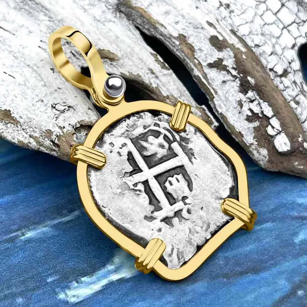 Princess Louisa Shipwreck 1735 1 Reale Piece of Eight 14K Gold Pendant | Artifact #8744