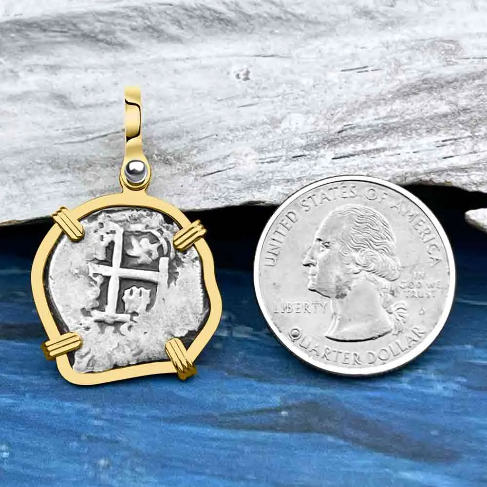 Princess Louisa Shipwreck 1735 1 Reale Piece of Eight 14K Gold Pendant | Artifact #8744