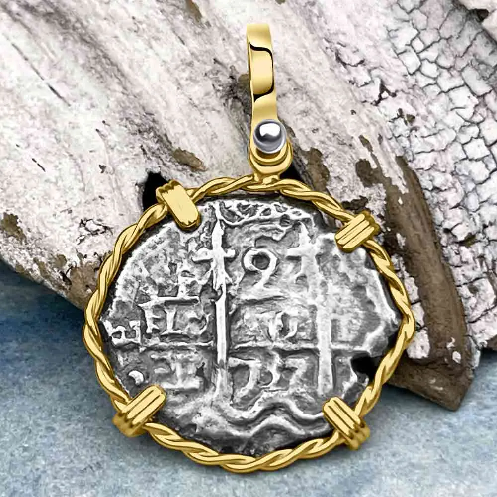 Princess Louisa Shipwreck 1737 2 Reale Piece of Eight 14K Gold Pendant | Artifact #8746