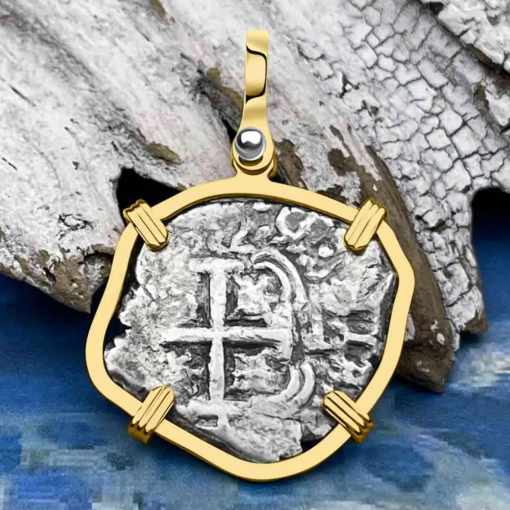 Princess Louisa Shipwreck 1738 2 Reale Piece of Eight 14K Gold Pendant | Artifact #8747