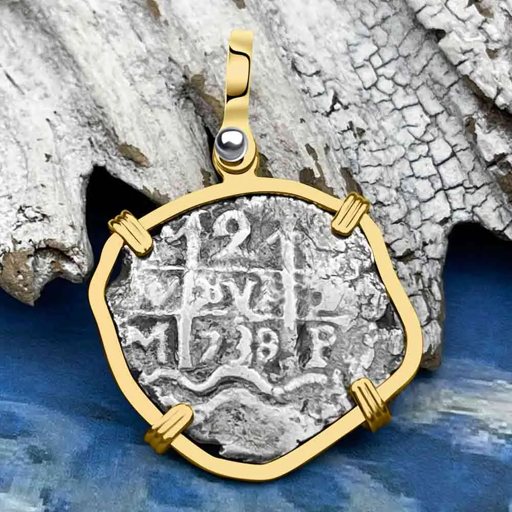 Princess Louisa Shipwreck 1738 2 Reale Piece of Eight 14K Gold Pendant | Artifact #8747