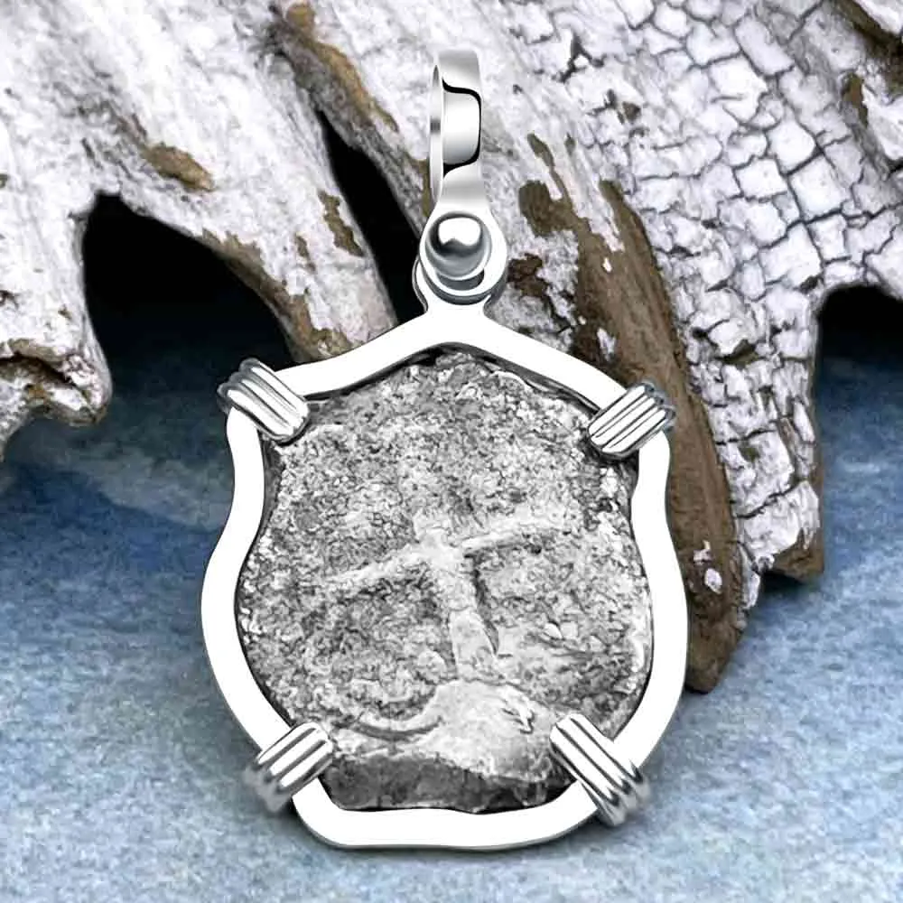 Princess Louisa Shipwreck 1740 1 Reale Piece of Eight Sterling Silver Pendant | Artifact #8734