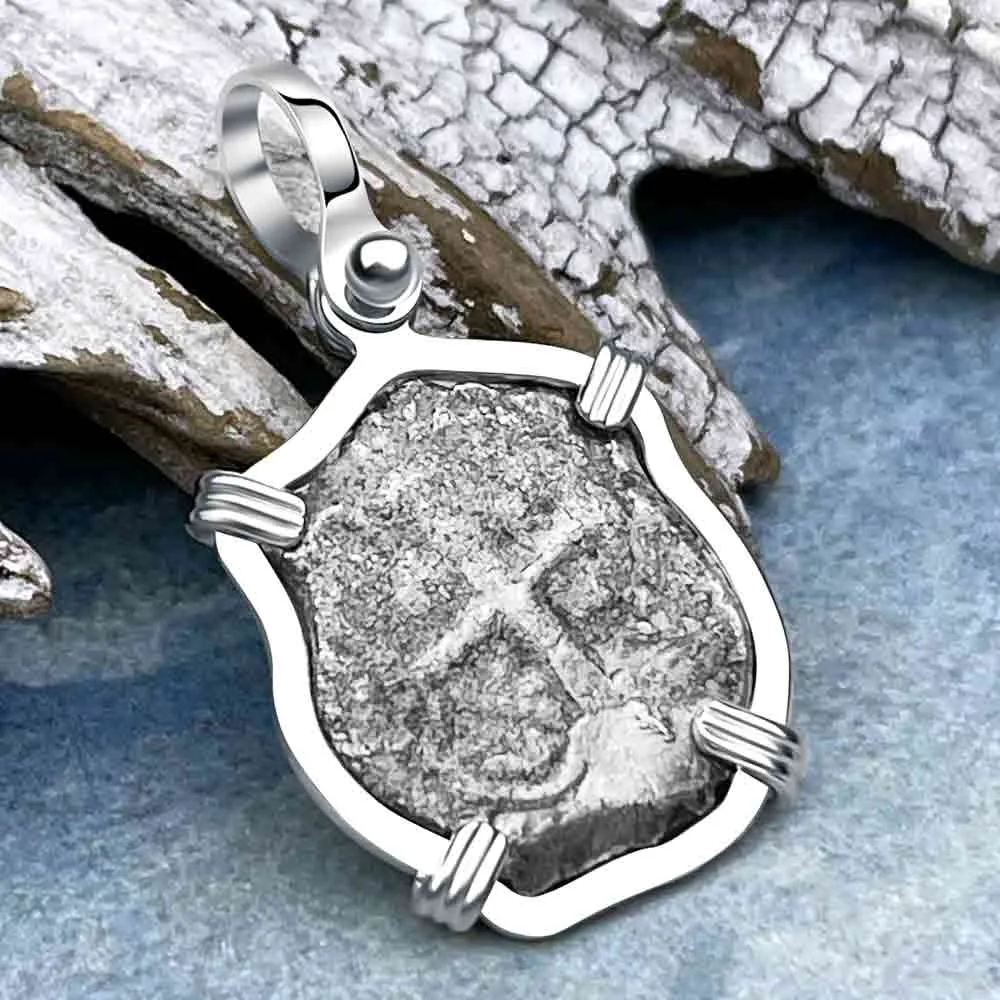 Princess Louisa Shipwreck 1740 1 Reale Piece of Eight Sterling Silver Pendant | Artifact #8734