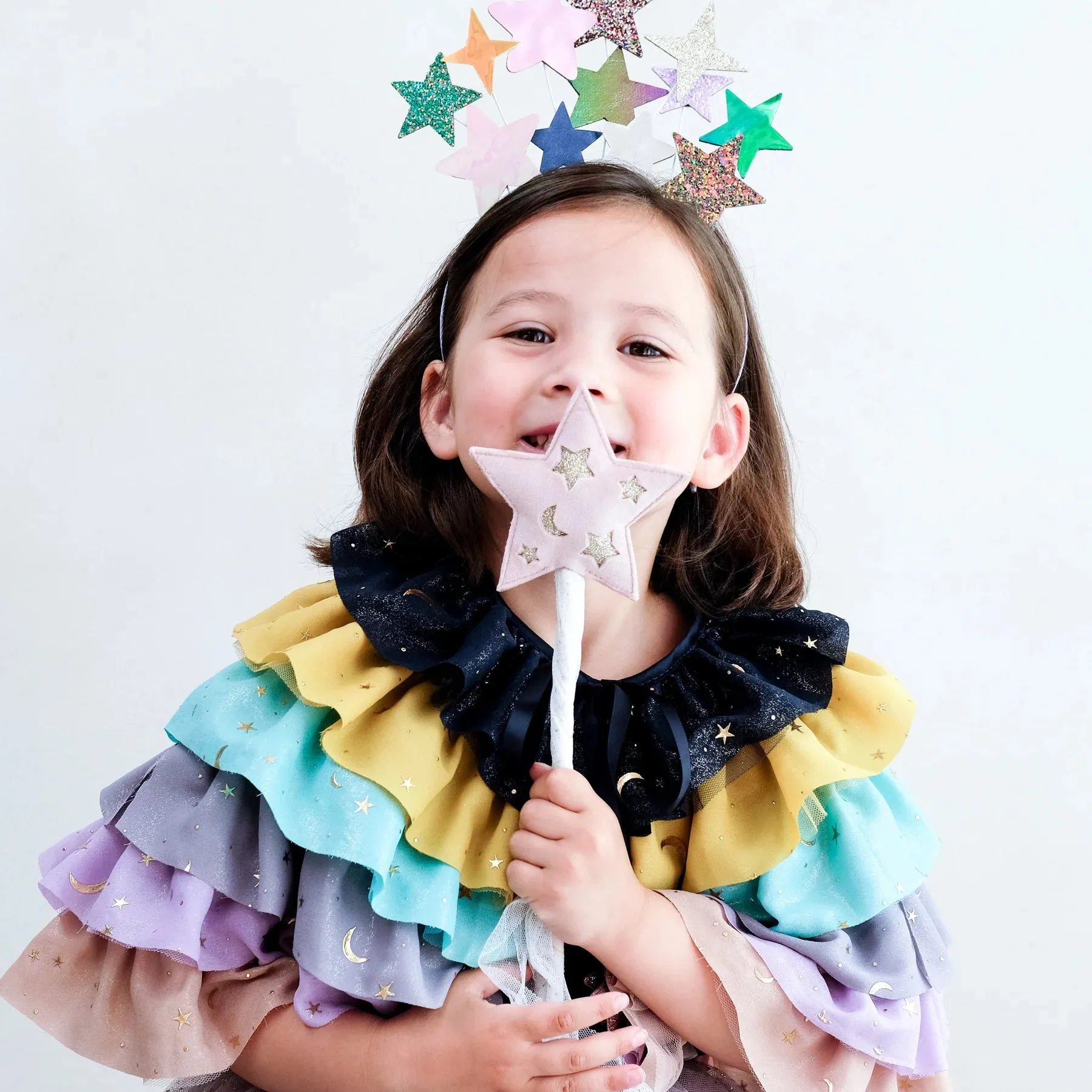 Rainbow Ruffle Cape