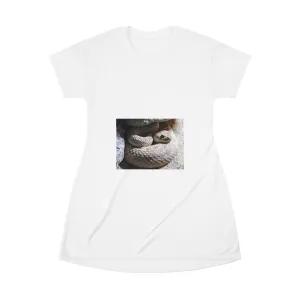 Snake All Over Print T-Shirt Dress