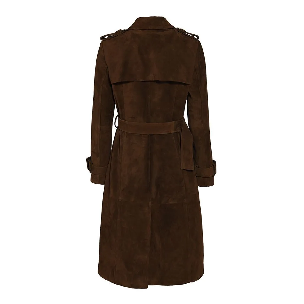Sophia Suede Trench Coat