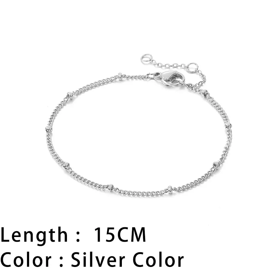 SUNIBI Classic Snake Chain Bracelets for Women Trend Gold Plated Stainless Steel Cuban Chain Bracelet Trendy Woman Gifts Jewelry