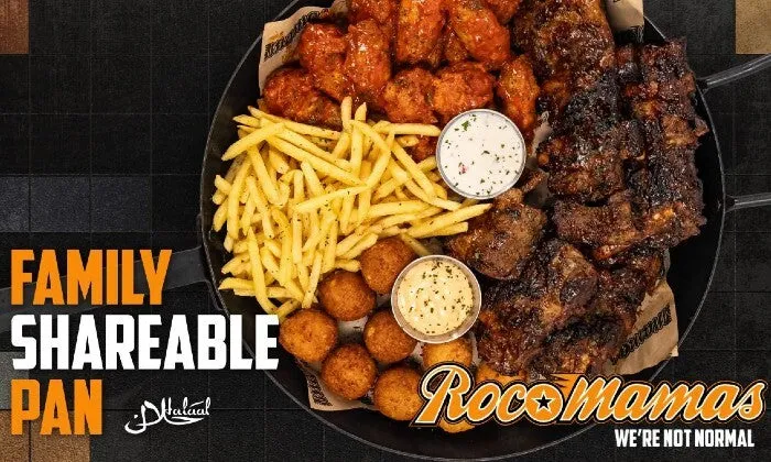 The Rocomamas Family Share Pan – Ribs, Wings & More at RocoMamas Westgate Mall