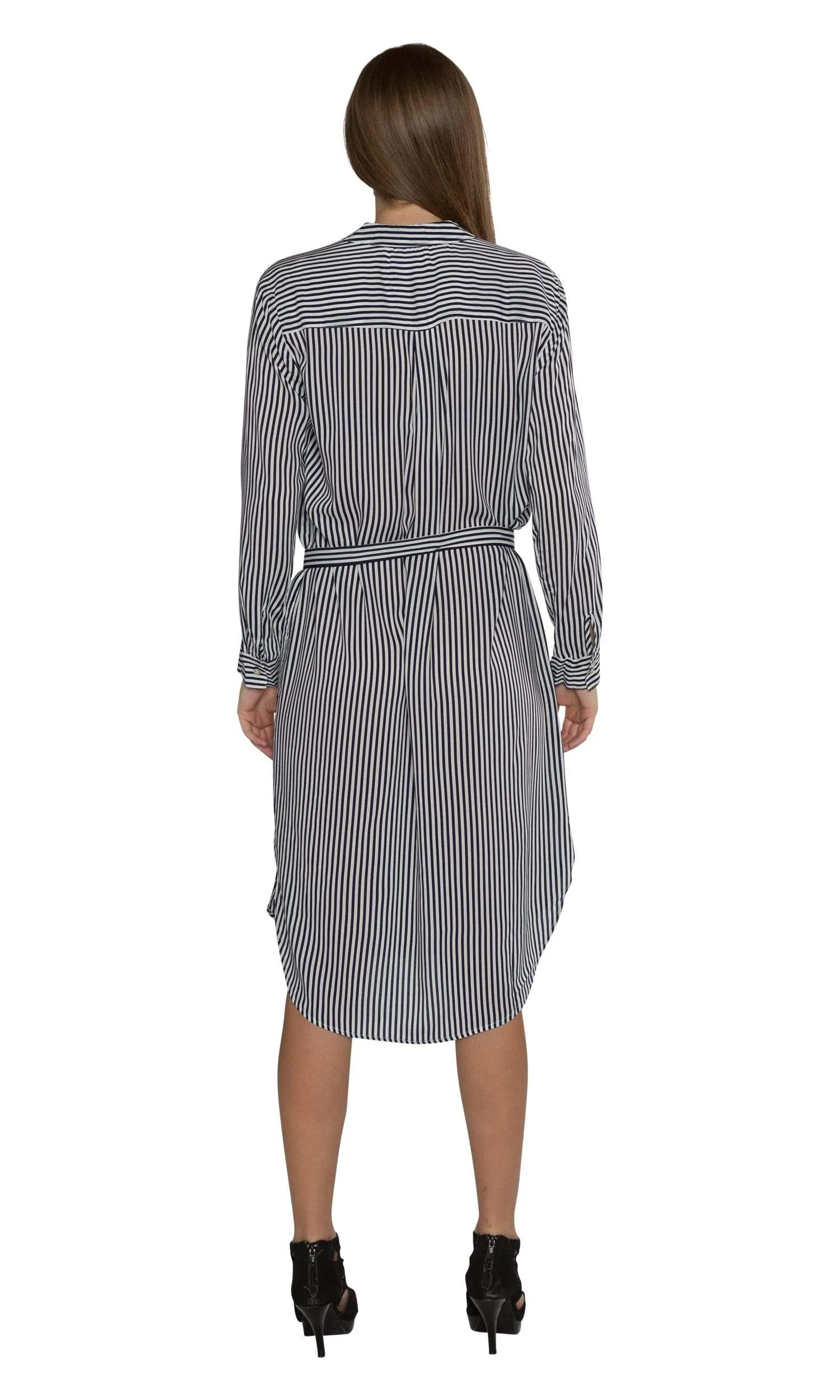 Velvet by Graham & Spencer Sonoma03 Vertical Stripe Shirt Dress