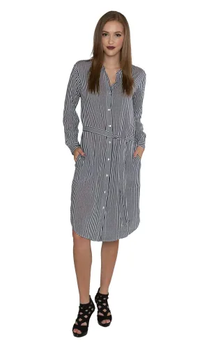 Velvet by Graham & Spencer Sonoma03 Vertical Stripe Shirt Dress